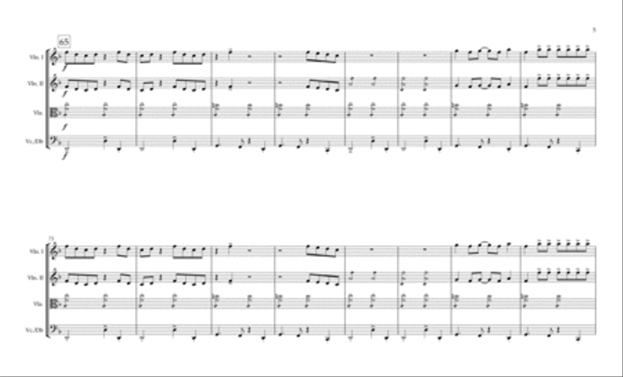Uptown Funk Uptown Funk String Quartet scores gallery preview page 5
