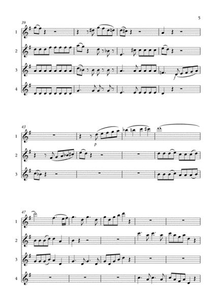 EINE KLEINE NACHTMUSIK for 4 flutes - MOZART image number null