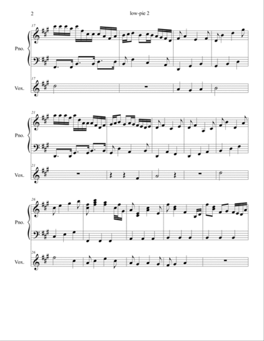 Low Pie 2 Low Pie 2 Voice scores gallery preview page 2