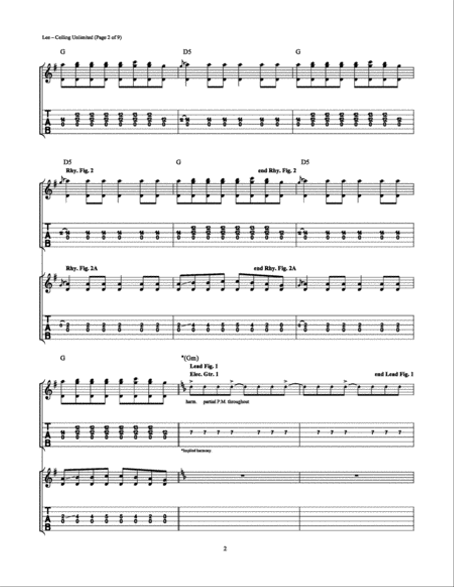 Ceiling Unlimited Ceiling Unlimited Electric Guitar scores gallery preview page 2