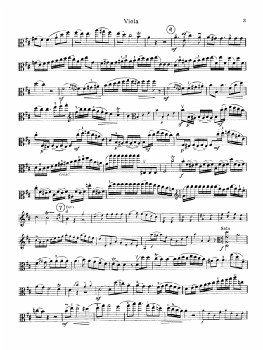 Hoffmeister: Viola Concerto in D Major Viola Solo scores gallery preview page 3