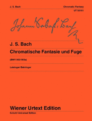 Book cover for Chromatic Fantasy and Fugue, BWV 903