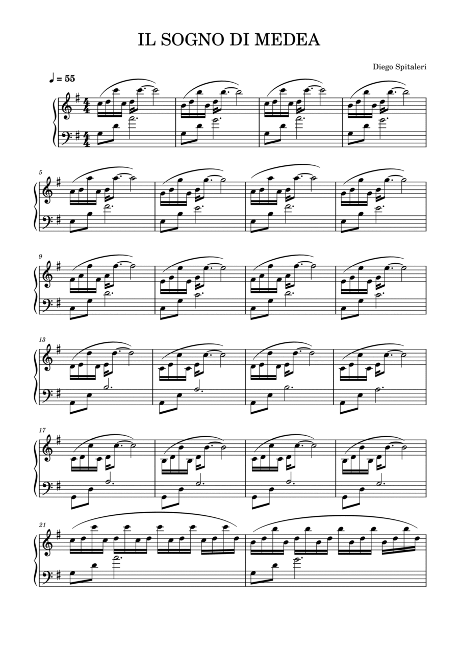 IL SOGNO DI MEDEA Piano Solo scores gallery preview page 1