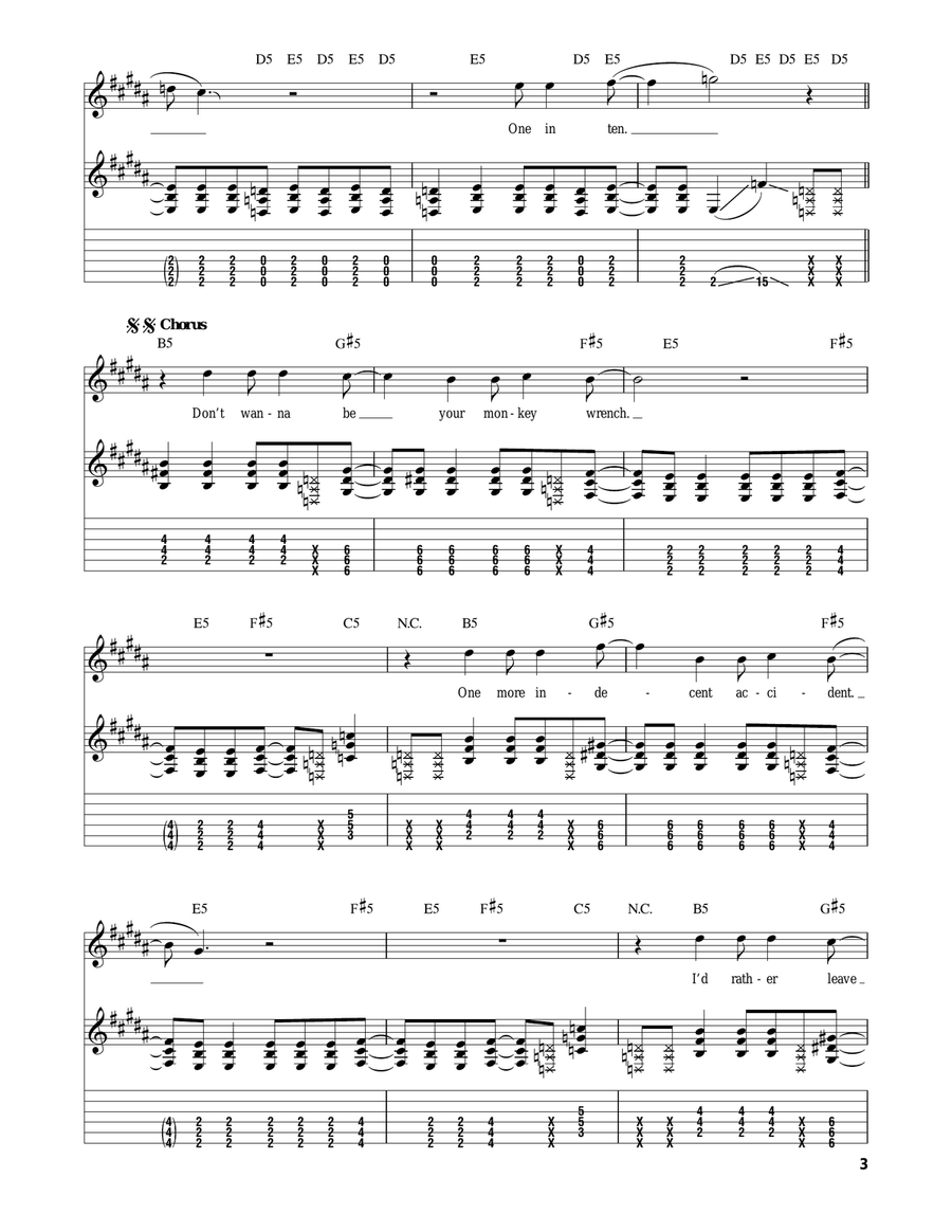 Monkey Wrench Acoustic Guitar scores gallery preview page 3
