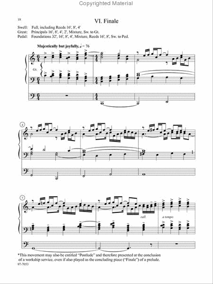 Jesus Christ is Risen Today Organ scores gallery preview page 6