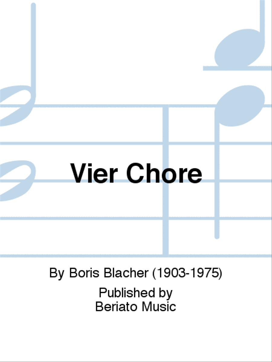 Vier Chore Vier Chore 4-Part scores gallery preview page 1