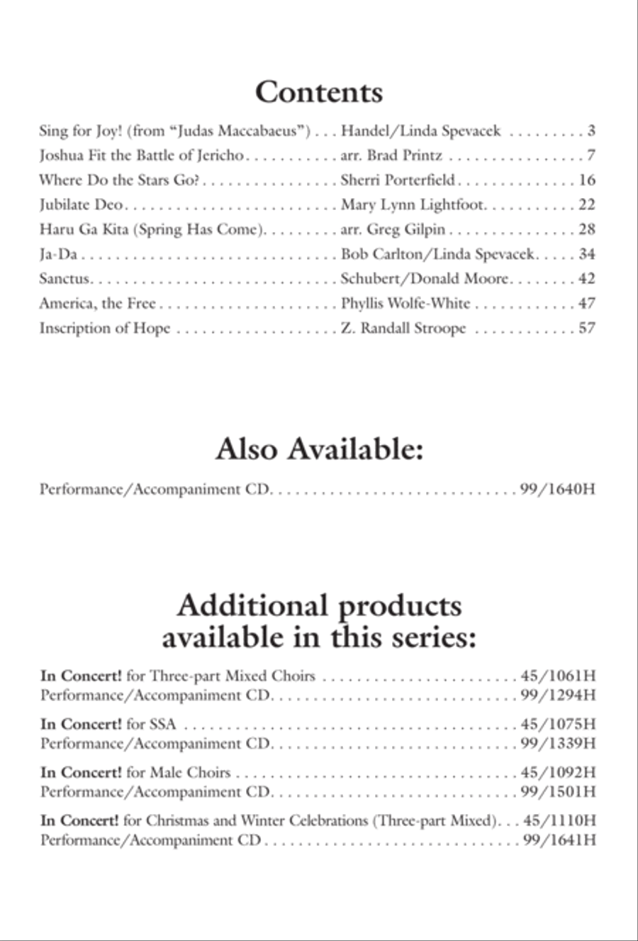 In Concert! for 2-part Choirs 2-Part scores gallery preview page 3