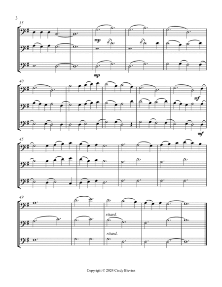 Sussex Carol, for Trombone Trio image number null