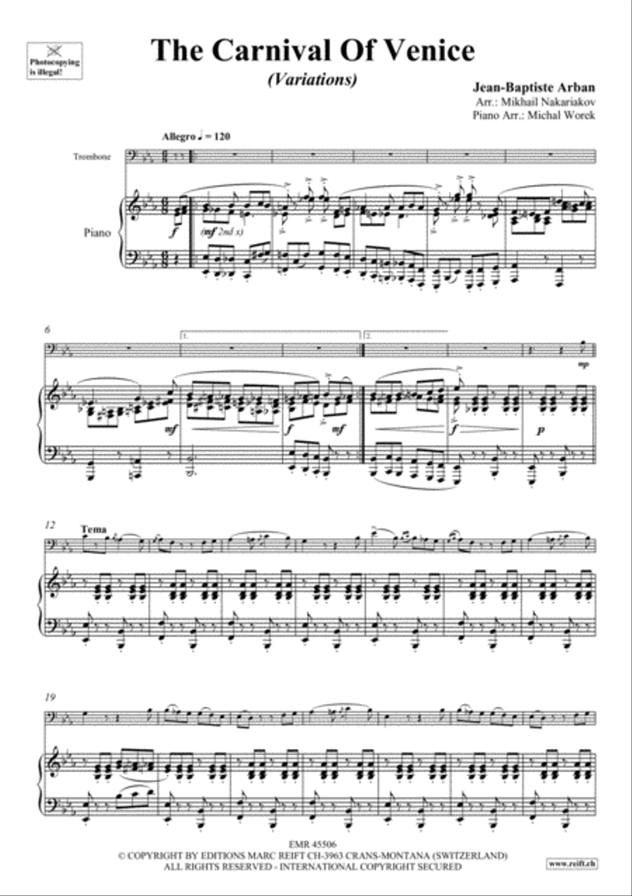 The Carnival Of Venice The Carnival Of Venice Piano Accompaniment scores gallery preview page 2