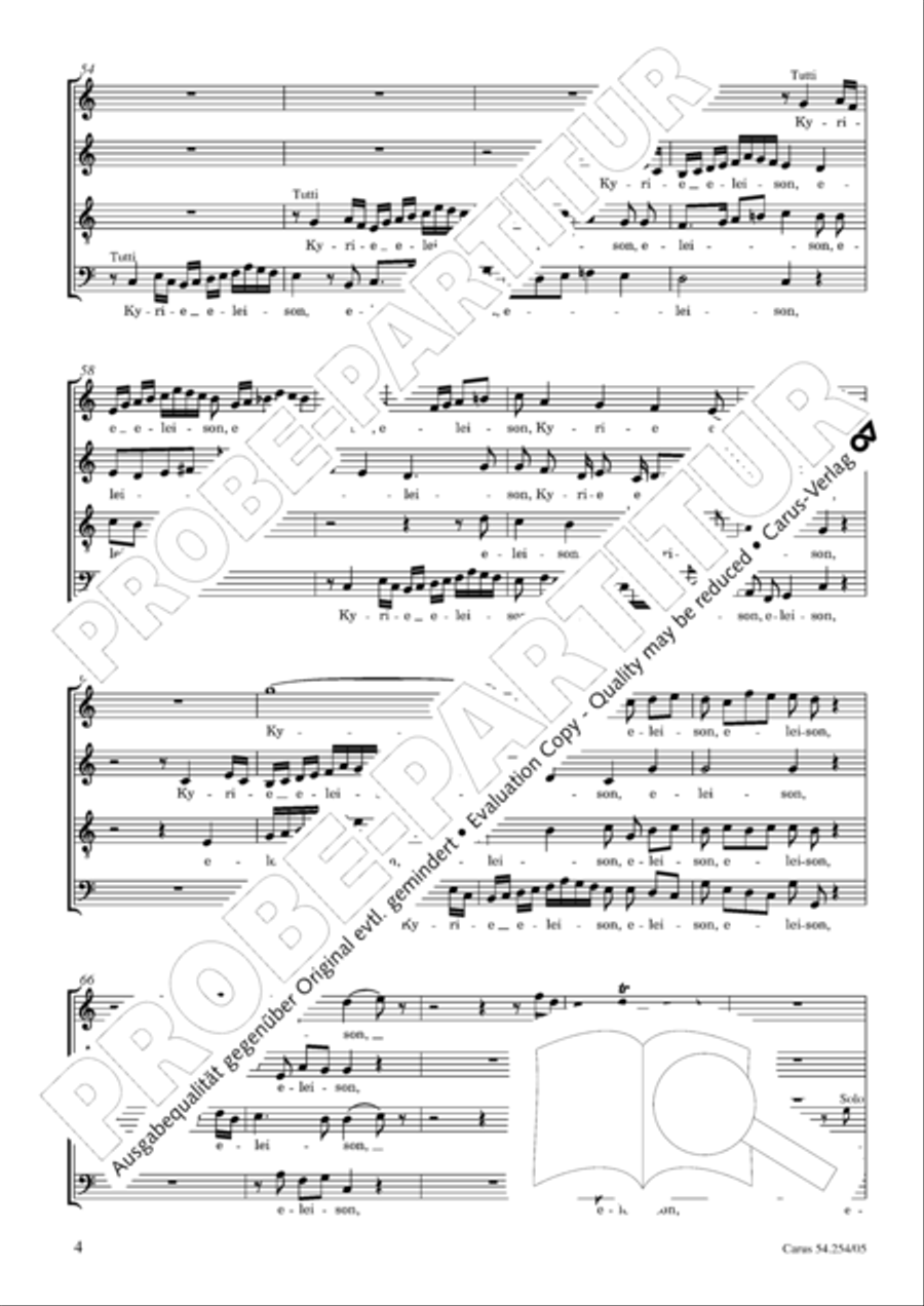 Missa Sancti Hieronymi 4-Part scores gallery preview page 5