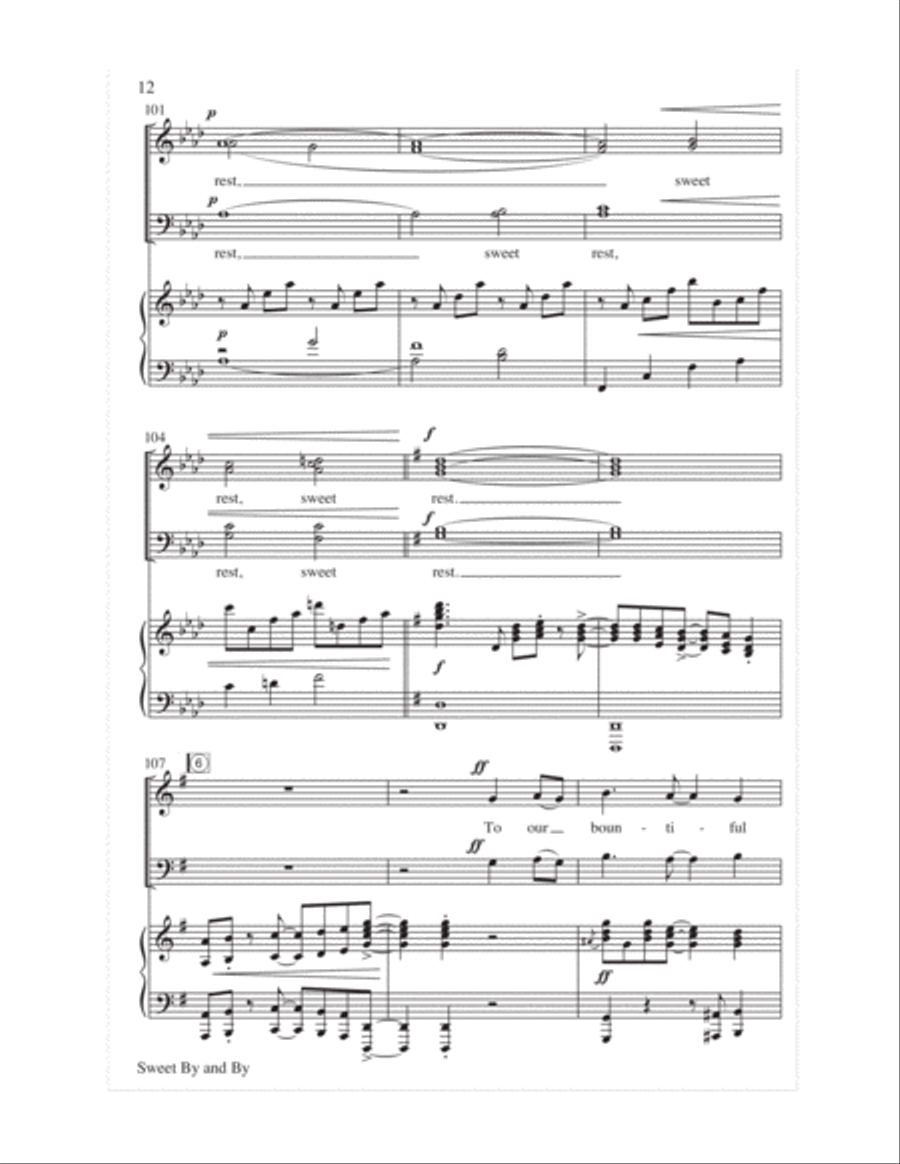 Sweet By and By 4-Part scores gallery preview page 13