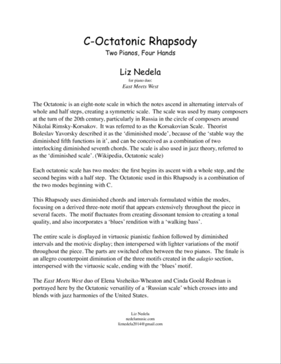 C-Octatonic Rhapsody Set of Parts scores gallery preview page 2
