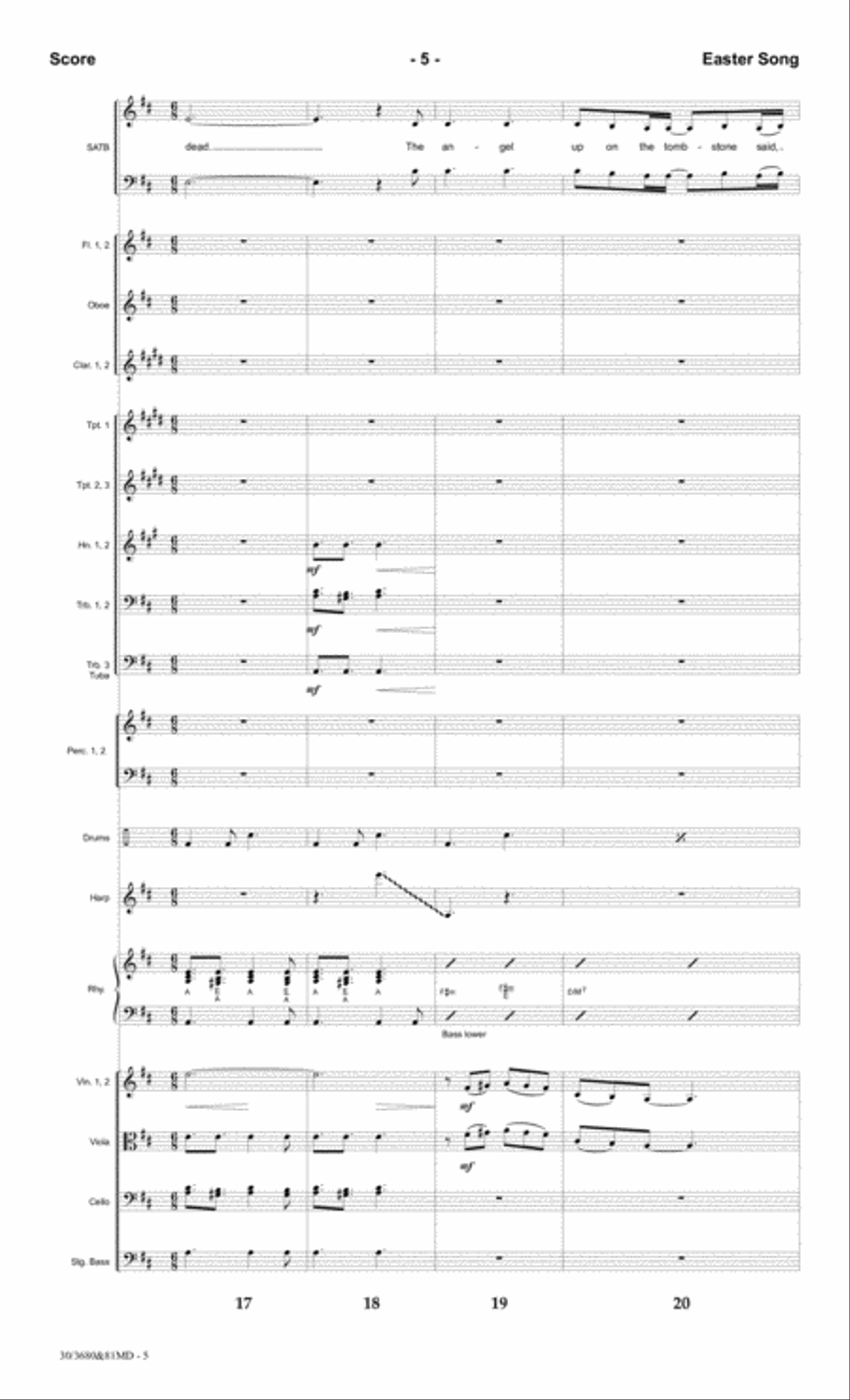Songs of the Cross - Orchestral Score and Parts Choir scores gallery preview page 7