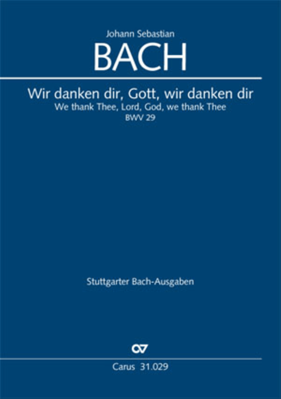 Book cover for We thank Thee, Lord, God, we thank Thee, Lord (Wir danken dir, Gott, wir danken dir)