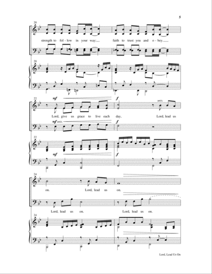 Lord, Lead Us On 4-Part scores gallery preview page 6