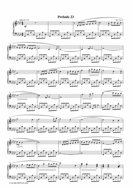 Prelude #23, Op. 1, No. 23 image number null