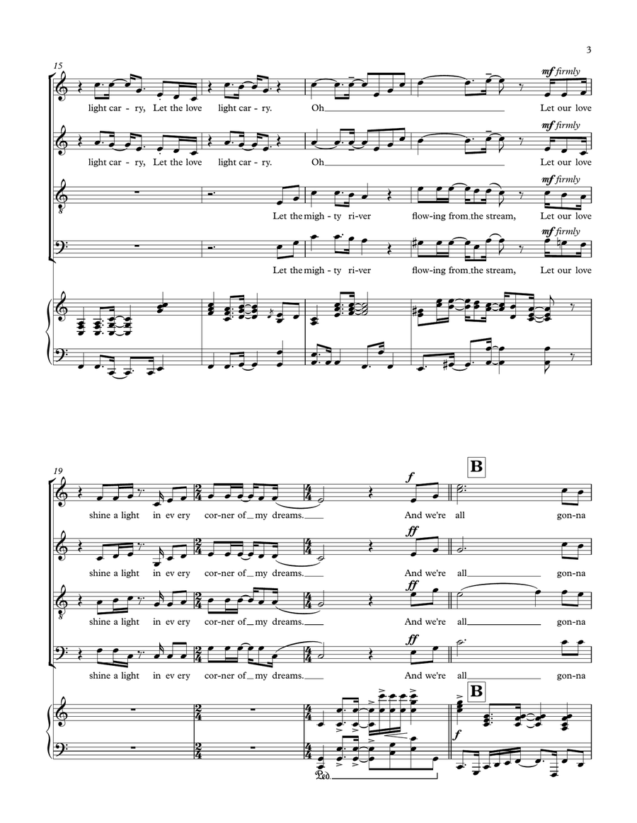 Love Shine A Light 4-Part scores gallery preview page 3