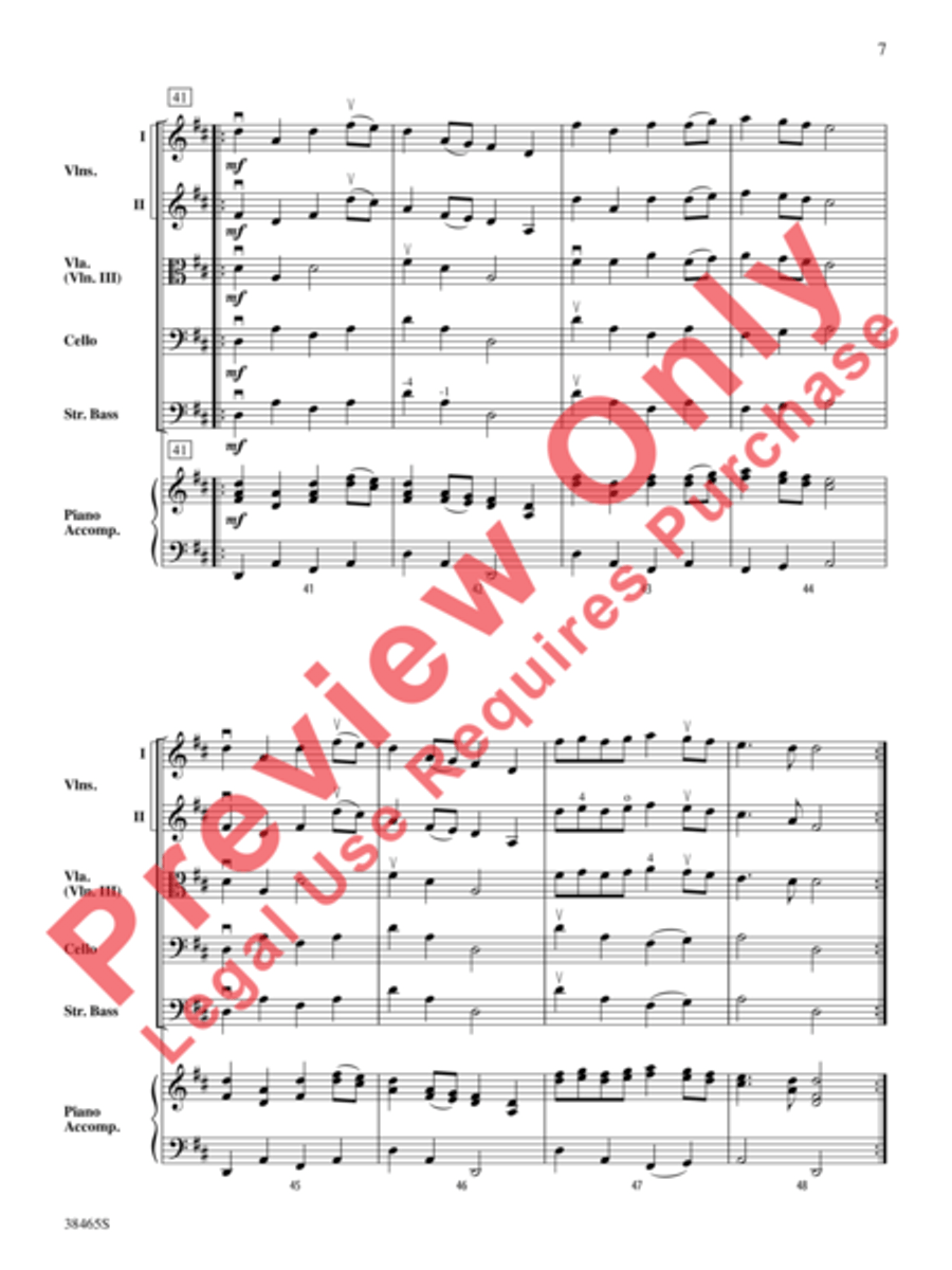 King William's March String Orchestra scores gallery preview page 8