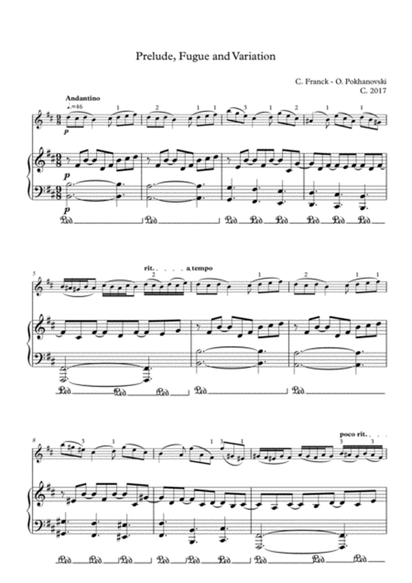 Franck Prelude, Fugue and Variation for violin and piano image number null