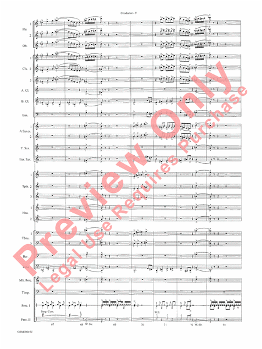 Cartoon Carnival Concert Band scores gallery preview page 12