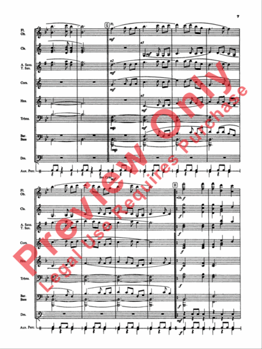 Korean Folk Song Medley Concert Band scores gallery preview page 8