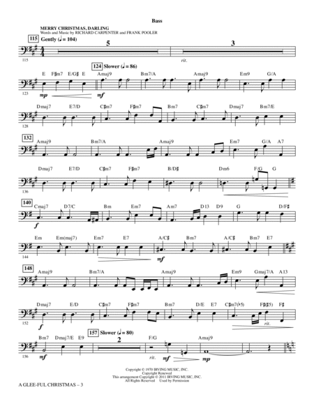 A Glee-ful Christmas (Choral Medley)(arr. Mark Brymer) - Bass