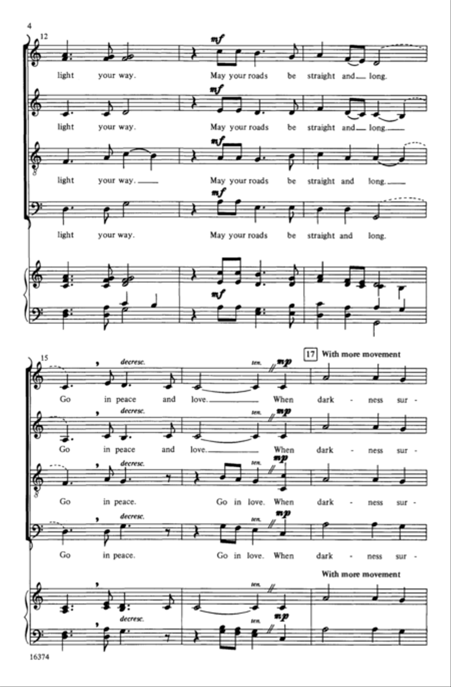 Go in Peace and Love 4-Part scores gallery preview page 4