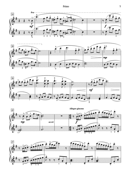 Danza Giocoso - Piano Duet (1 Piano, 4 Hands)