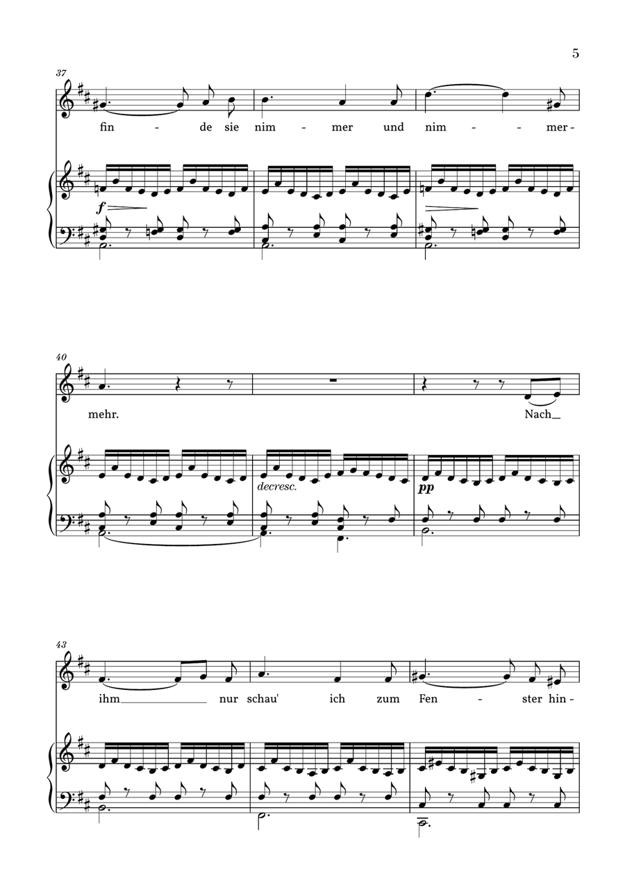 Gretchen am Spinnrade, D. 118 (B minor) Voice scores gallery preview page 5