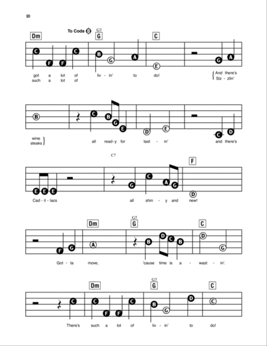 A Lot Of Livin' To Do (from Bye Bye Birdie) Electronic Keyboard scores gallery preview page 2