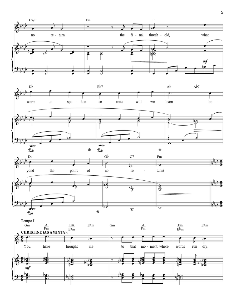 The Point Of No Return (from The Phantom Of The Opera) Piano, Vocal scores gallery preview page 5
