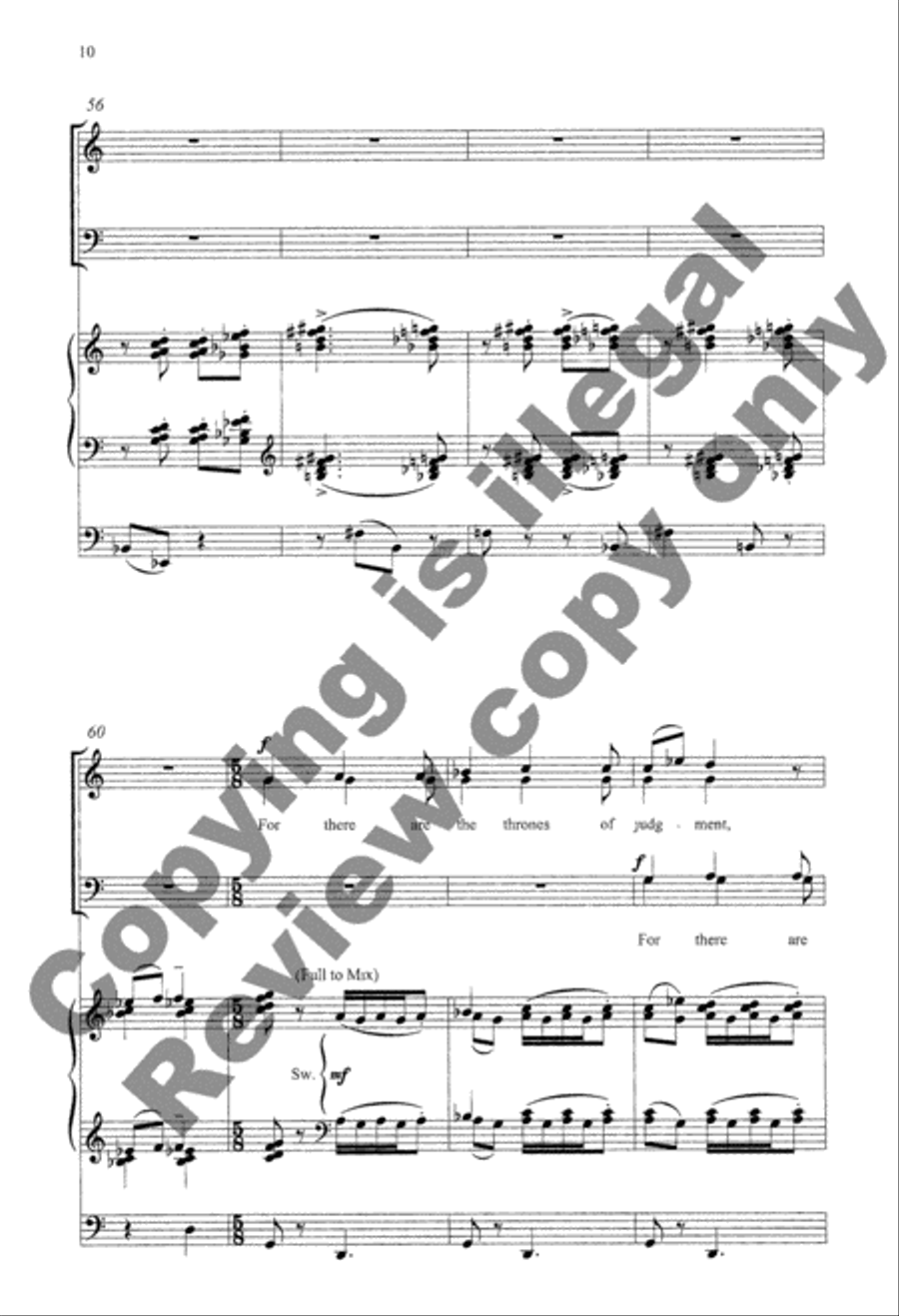 Psalm 122 (I Was Glad When They Said Unto Me) 4-Part scores gallery preview page 19