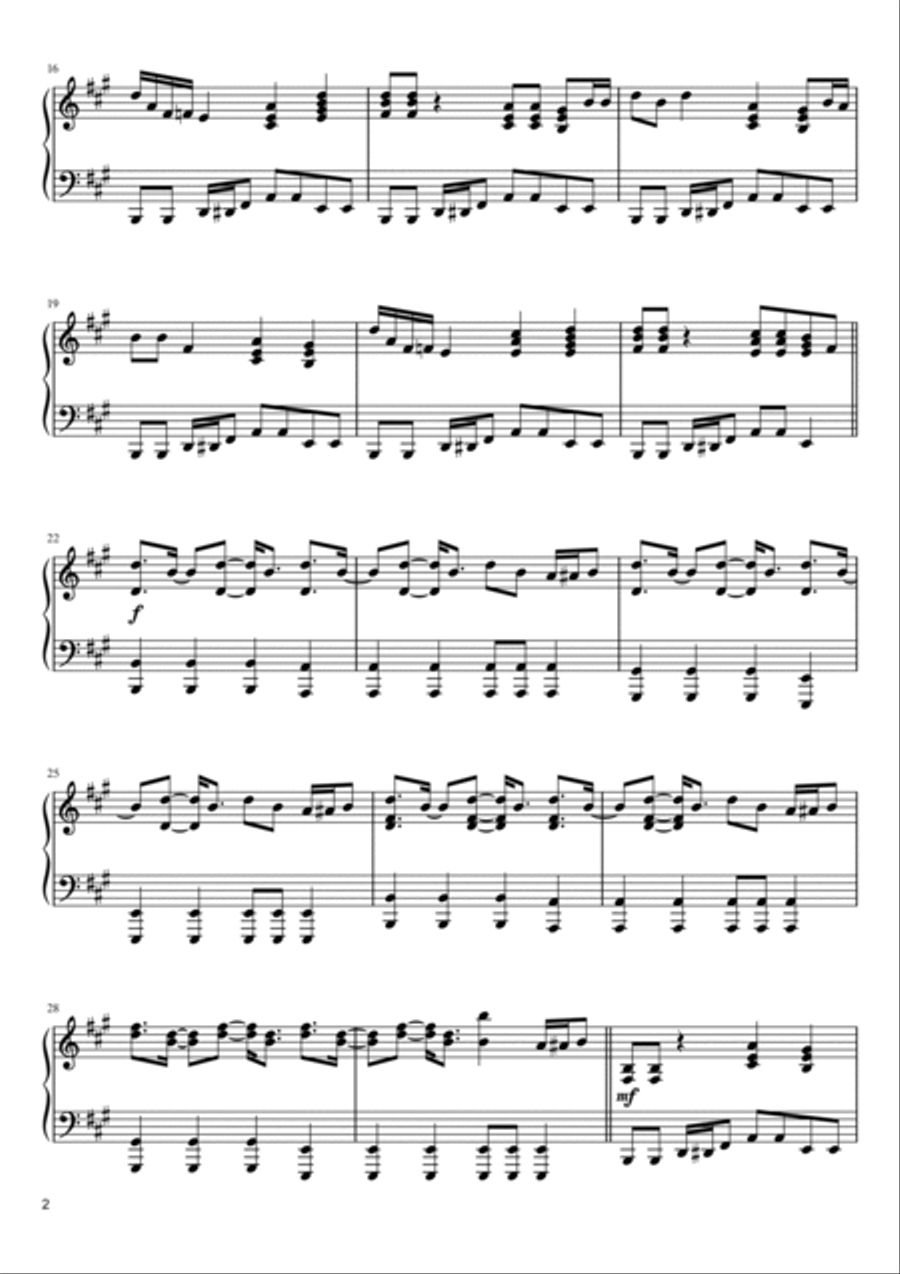 Ghostbusters Piano Solo scores gallery preview page 2