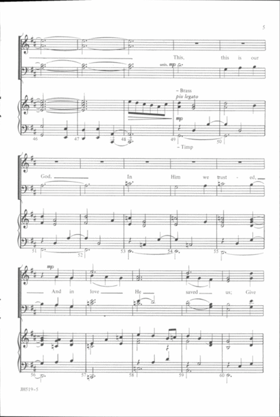 Now, O Death, Where Is Thy Sting? 4-Part scores gallery preview page 5
