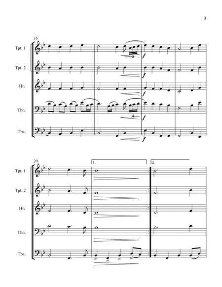 O Come, all ye Faithful - Brass Quintet image number null