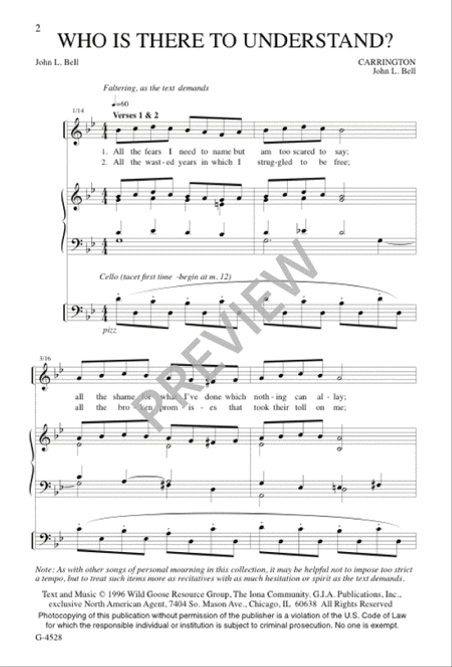Who Is There to Understand? Unison Choir scores gallery preview page 3