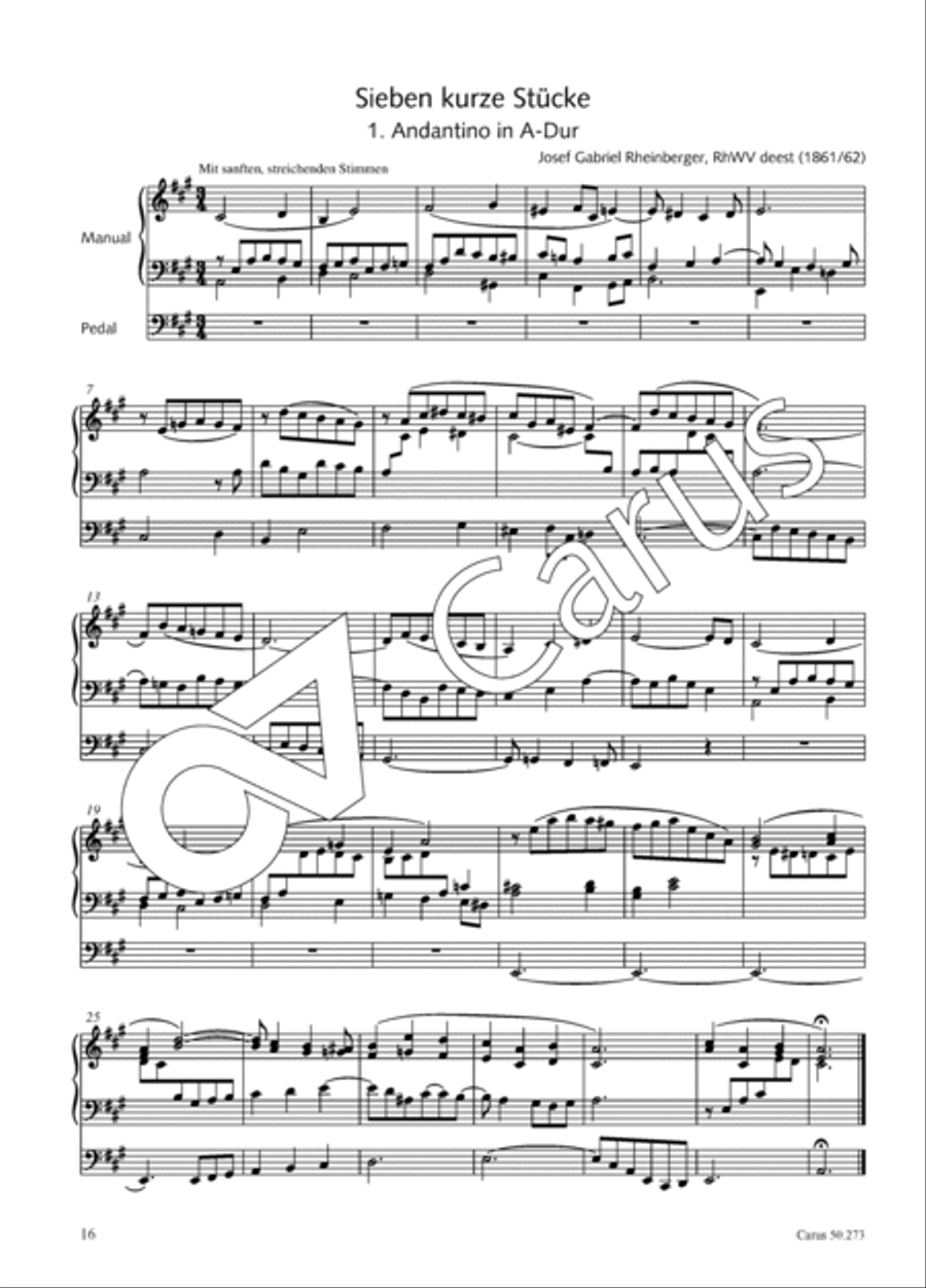 Twelve short organ works without opus numbers Organ scores gallery preview page 17