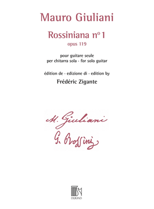Rossiniana No. 1, Op. 119 edited by Frederic Zigante