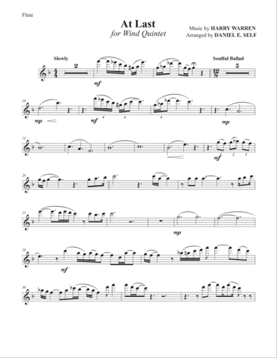 At Last Woodwind Quintet scores gallery preview page 6