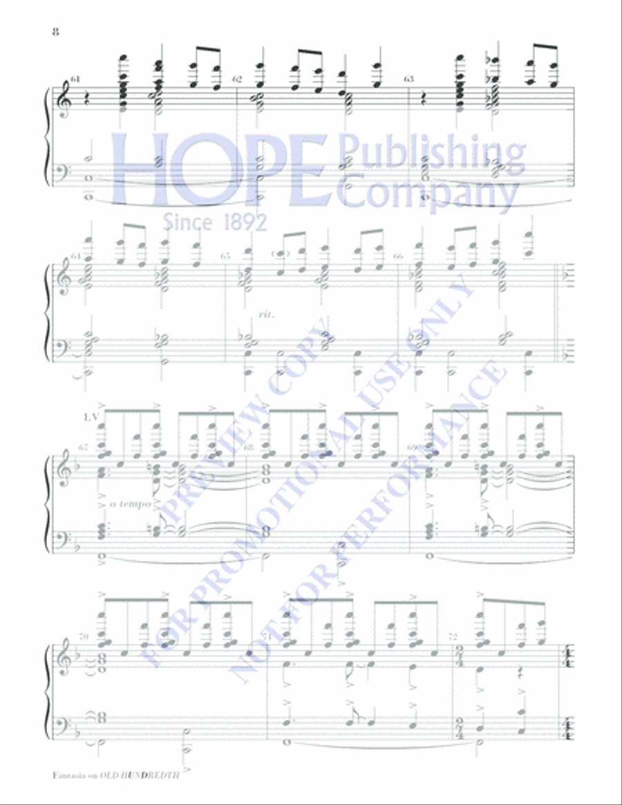 Fantasia On Old Hundredth 5-Octaves scores gallery preview page 8