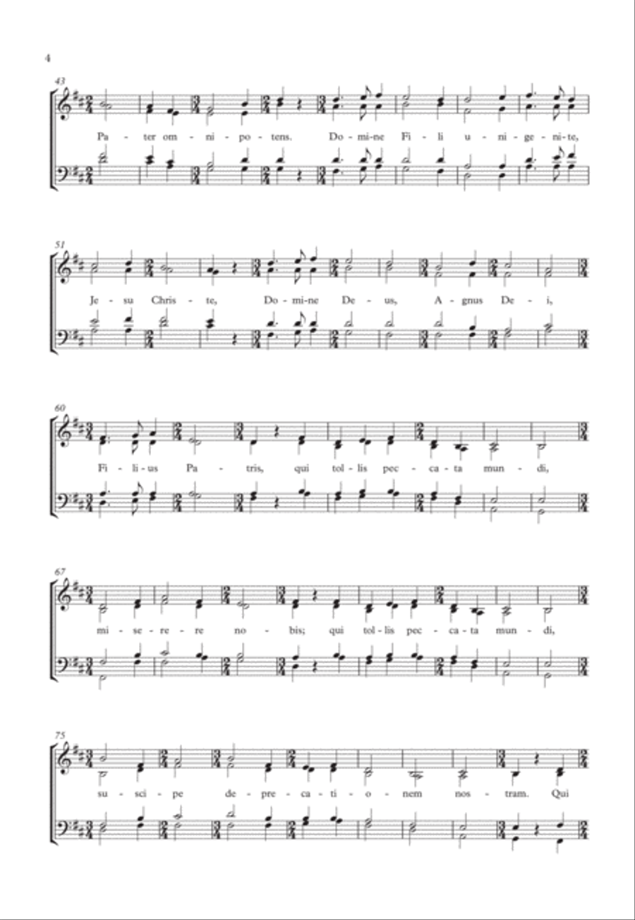 Missa Sanctae Annae and Hoc Corpus 4-Part scores gallery preview page 4