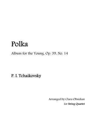 Book cover for Album for the Young, op 39, No. 14: Polka for String Quartet
