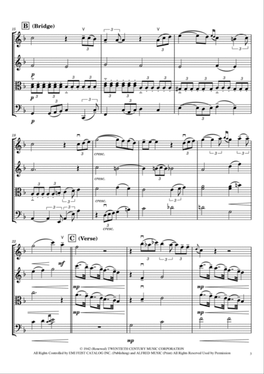 At Last String Quartet scores gallery preview page 3