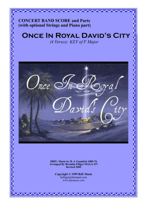 Once In Royal David's City Concert Band with Optional Strings and Piano PDF