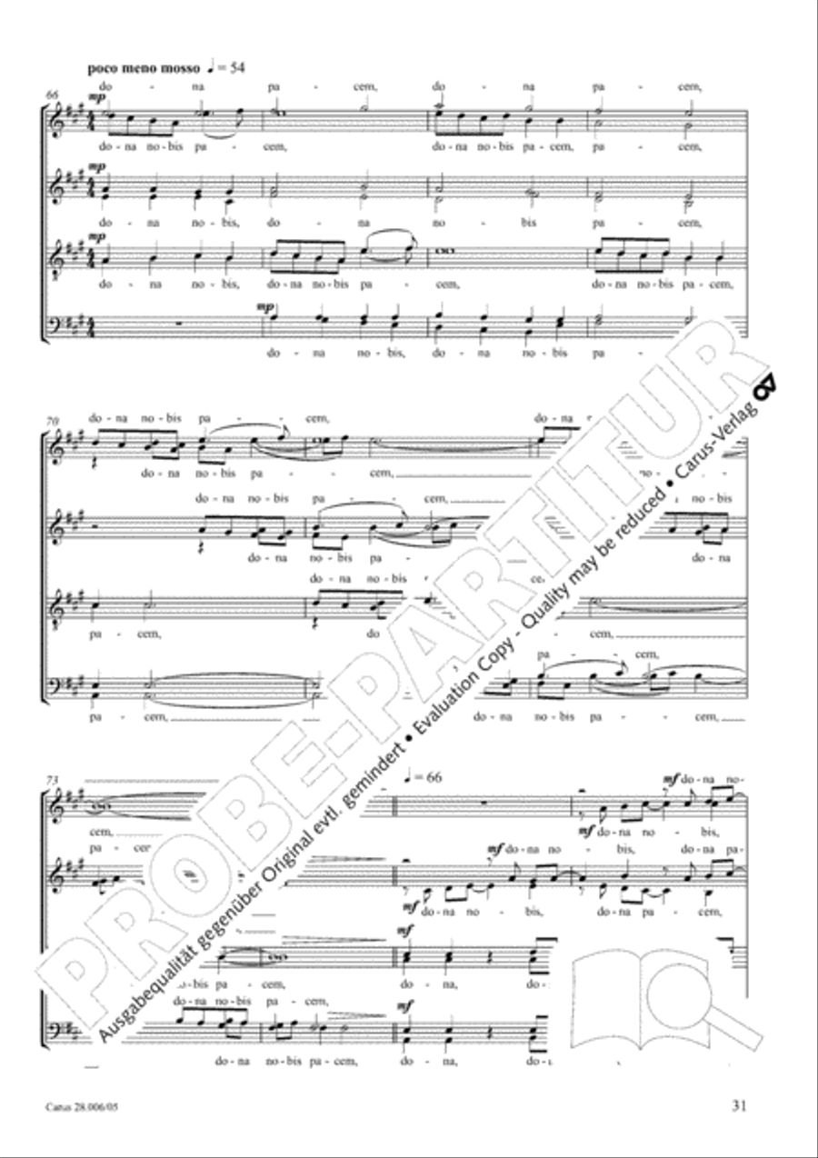 Pastoral Mass 4-Part scores gallery preview page 32