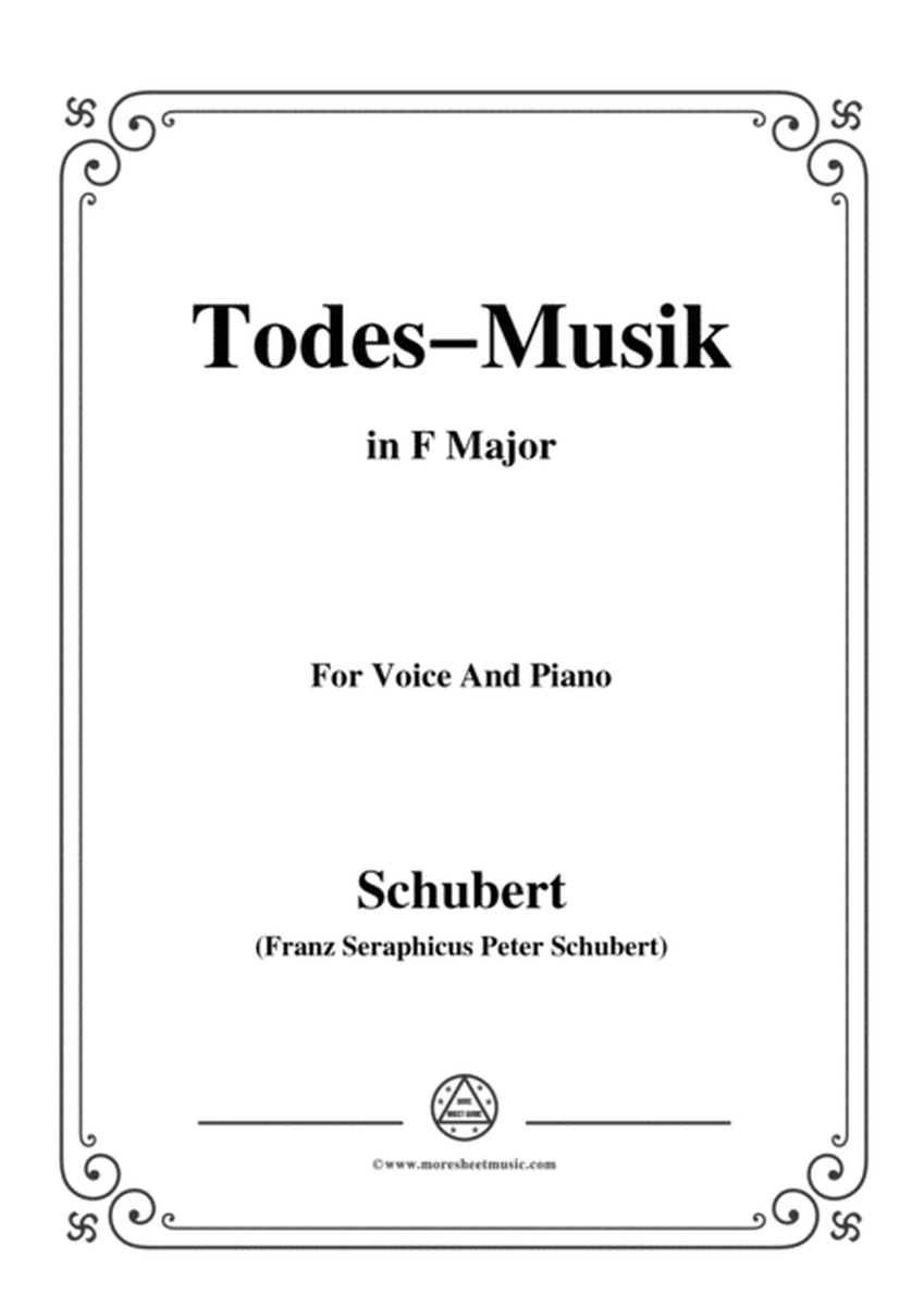 Schubert-Todes-Musik,Op.108 No.2,in F Major,for Voice&Piano image number null