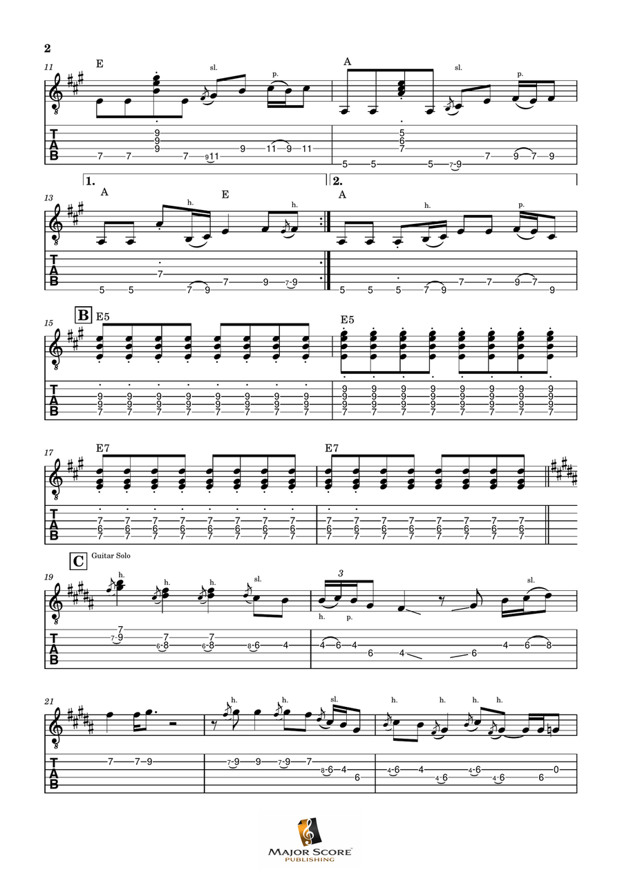 Remember Electric Guitar scores gallery preview page 2