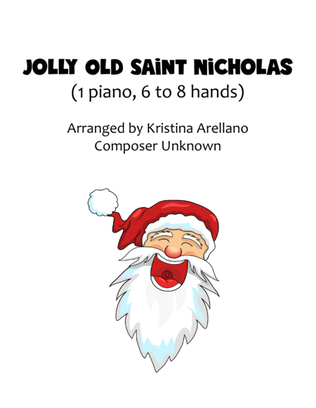 Book cover for Jolly Old Saint Nicholas Piano Trio or Quartet (1 piano, 6 to 8 hands)
