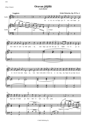 Oravan jaljilla, Op. 99 No. 4 (G Major)
