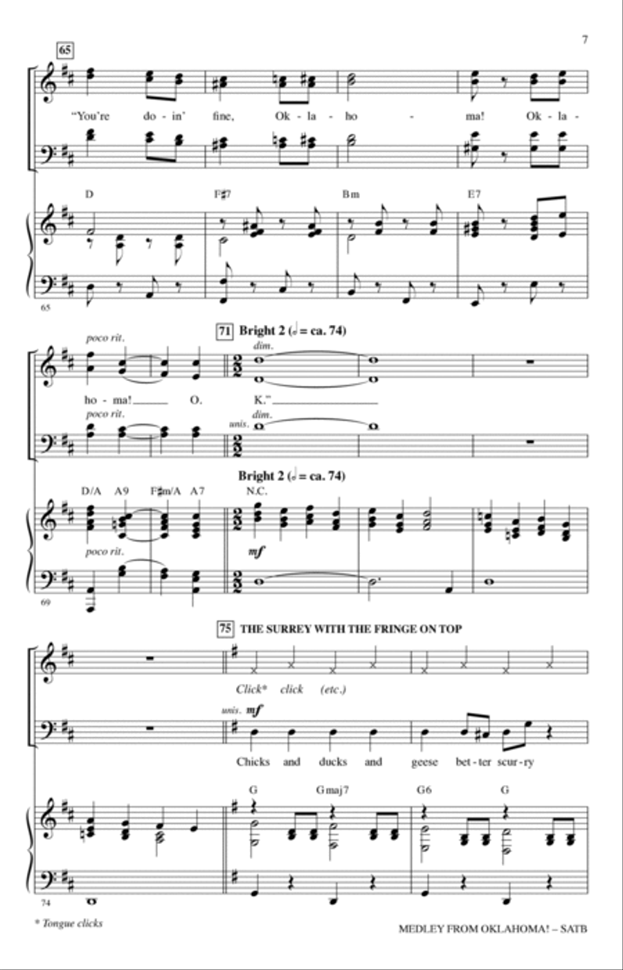 Oklahoma! (Medley) (arr. John Leavitt) 4-Part scores gallery preview page 6
